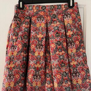 Maeve Red Embroidered Skirt
